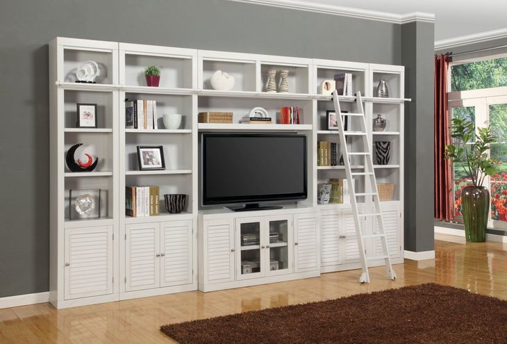 Boca Cottage White 7 Piece Entertainment Wall