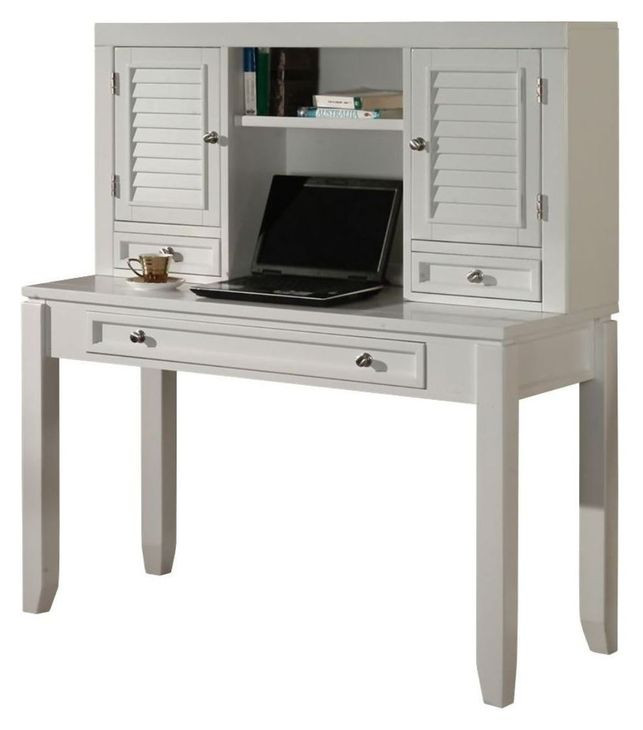 Boca Cottage White 48" Desk with Hutch