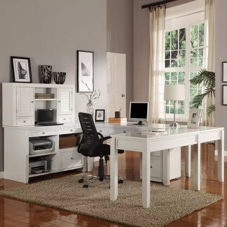 Boca Cottage White 57" Writing Desk