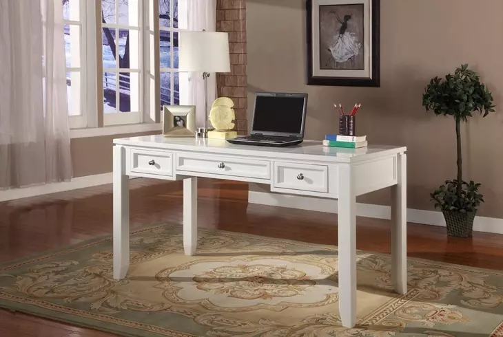 Boca Cottage White 57" Writing Desk