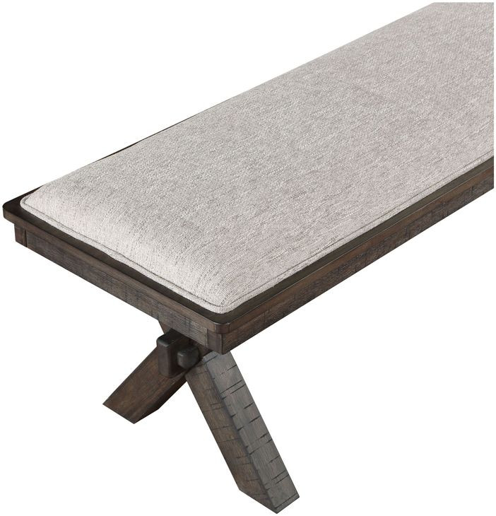 Riverdale Black 62" Upholstered Bench