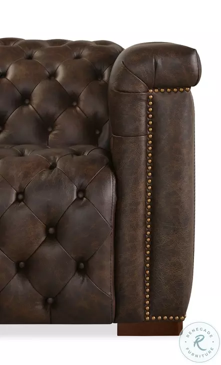 Savion Deux West Saddlewood Leather 6 Piece Modular Sectional with 4 Power Recliners