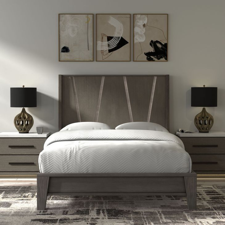 Pure Modern Moonstone Queen Panel Bed