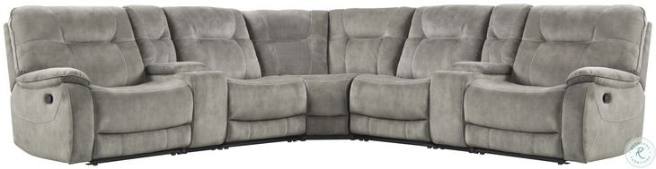 Brooks Shadow Natural Performance Fabric 7 Piece Modular Reclining Sectional