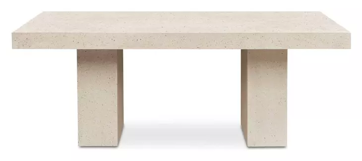 Antonius Terrazzo Outdoor Rectangular Concrete Top Dining Room Set
