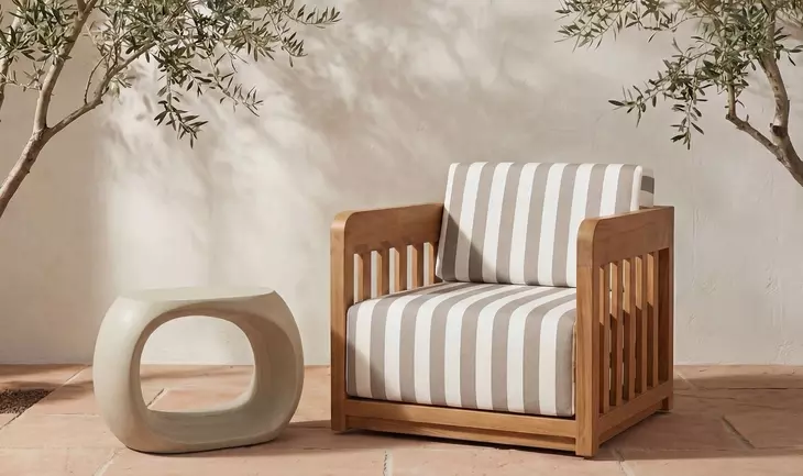 Albers Cream Outdoor Stool