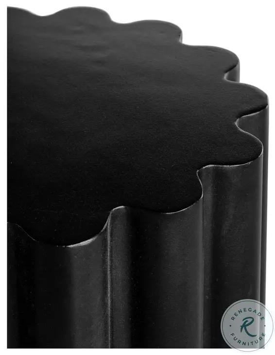 Ritual Black Round Marble Occasional Table Set