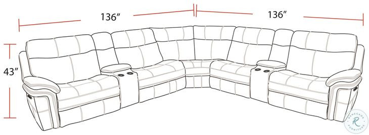 Mason Charcoal Performance Fabric 7 Piece Modular Power Reclining Sectional