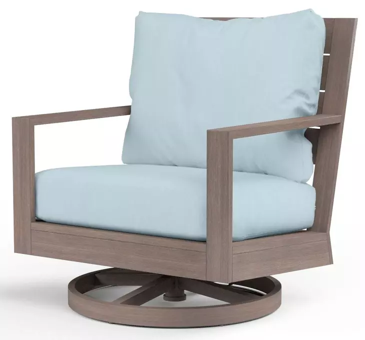 Laguna Canvas Skyline Upholstered Outdoor Swivel Rocker Club Chair