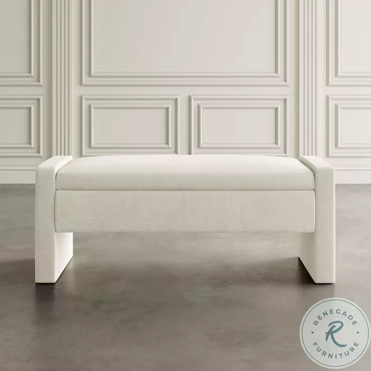 Braun Natural Storage Upholstered Bench