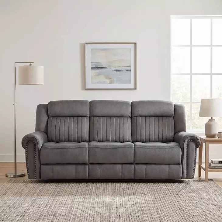 Brennen Charcoal Double 89" Reclining Sofa