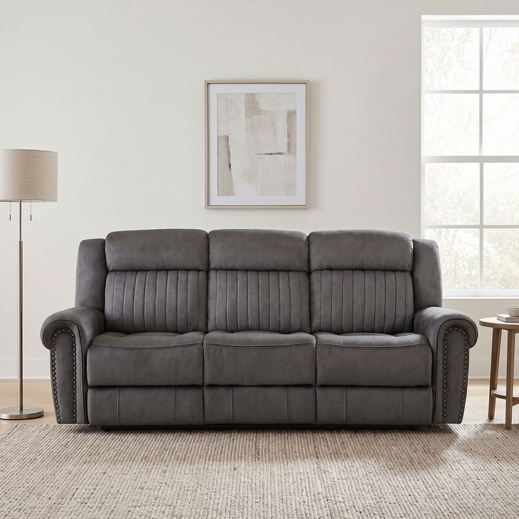 Brennen Charcoal Power Double Reclining Sofa