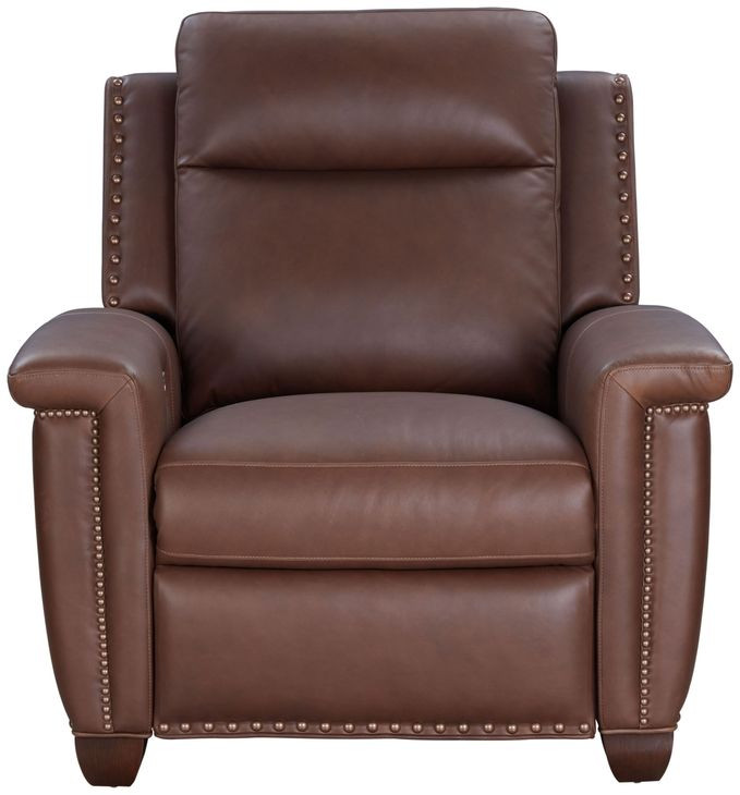Briar Clifton Chocolate Leather Power Recliner with Power Headrest