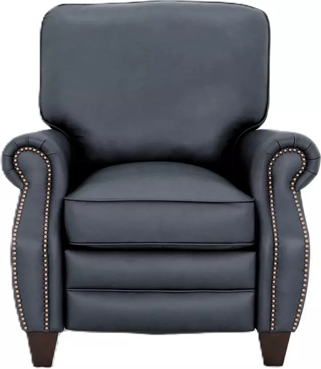 Briarwood Santa Fe Ocean Leather Push Thru The Arms Recliner with Nailhead Trim