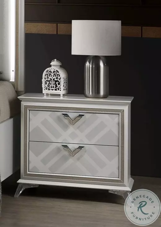 Brickfield Silver Nightstand