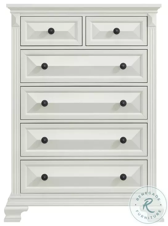 Sumner Antique White 6 Drawer Chest