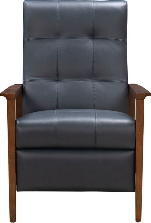 Bridget Santa Fe Ocean Leather Push Thru The Arms Recliner