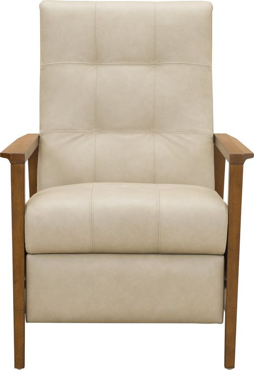 Bridget Cashmere Stone Leather Push Thru The Arms Recliner
