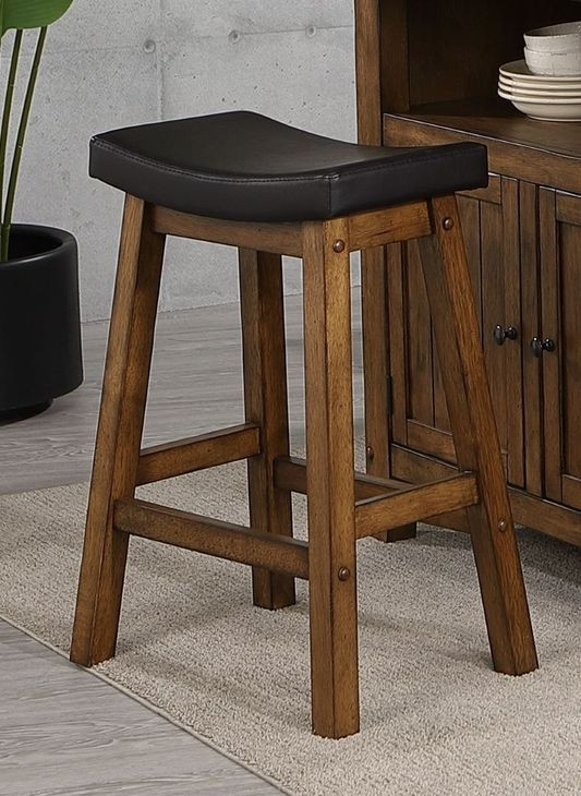 Brigantine Distressed Walnut Extendable Rectangular Counter Height Kitchen Island Set
