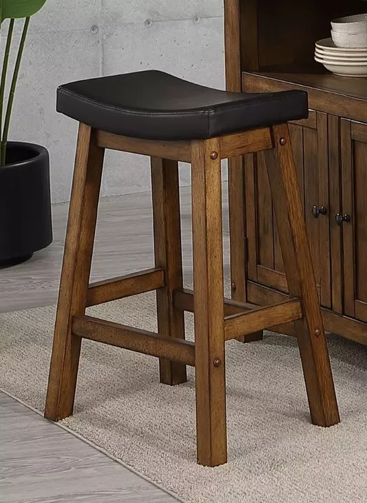 Brigantine Distressed Walnut Extendable Rectangular Counter Height Kitchen Island Set