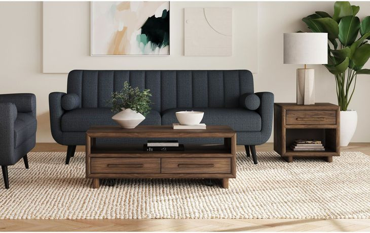 Perth Brown Rectangular Coffee Table with 4 Drawers