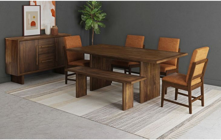 Perth Brown 78" Rectangular Dining Table
