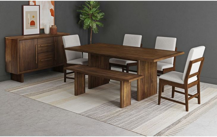 Perth Brown 78" Rectangular Dining Table