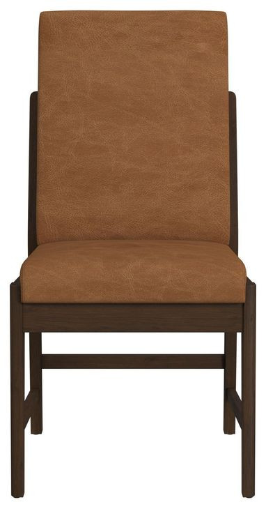 Perth Brown Upholstered Dining Side Chair Set of 2