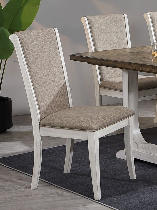 Briton Lake Rustic and White Wash Rectangular Dining Room Set