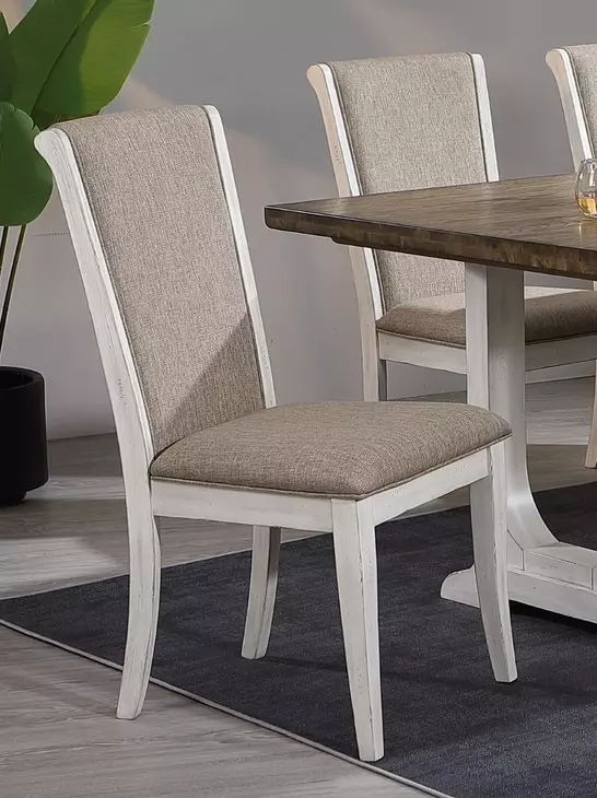Briton Lake Rustic and White Wash Rectangular Dining Room Set