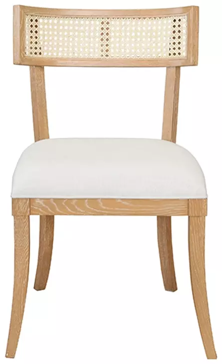 Britta Cerused Oak Performance Fabric Dining Chair
