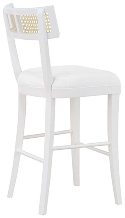 Britta Matte White Lacquer Counter Height Stool