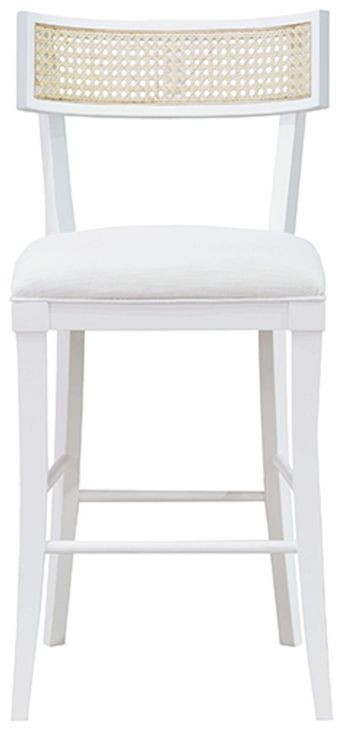Britta Matte White Lacquer Counter Height Stool