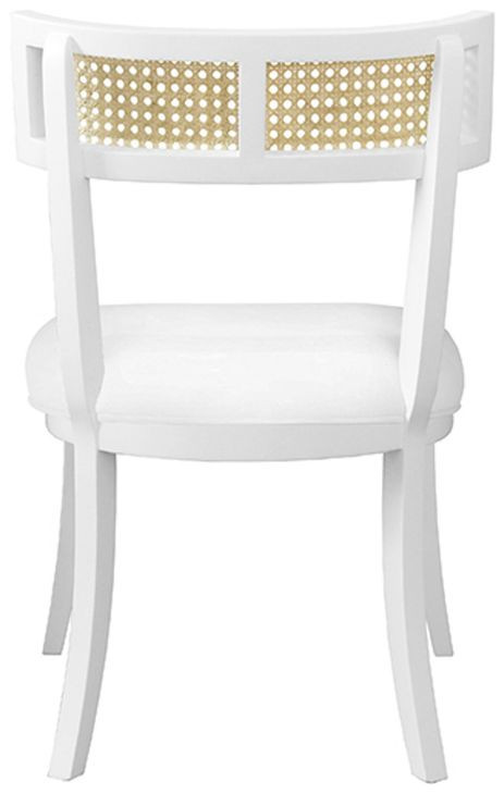 Britta White Lacquer Performance Fabric Dining Chair