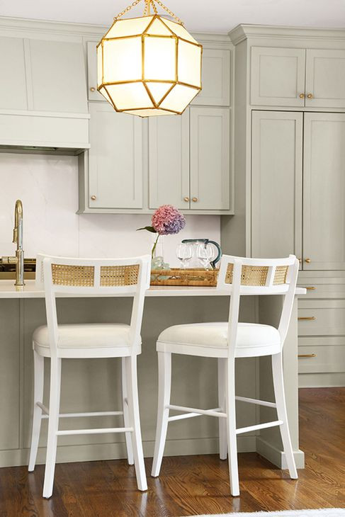 Britta Matte White Lacquer Counter Height Stool