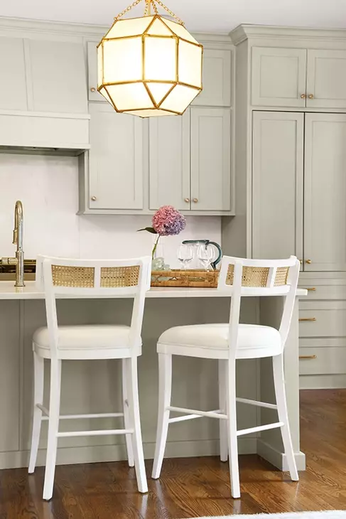 Britta Matte White Lacquer Counter Height Stool