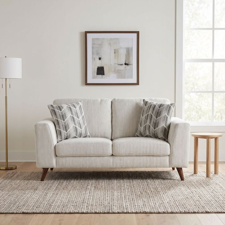 Broadway Off White Loveseat