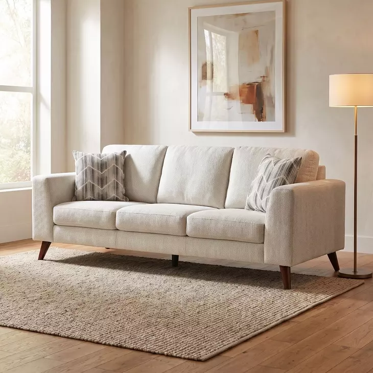 Broadway Off White 87" Sofa