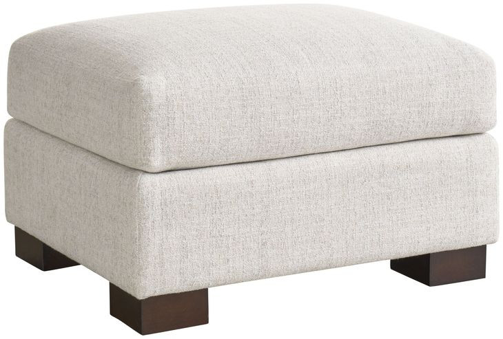 Marlowe Monique Linen Performance Fabric Rectangular Ottoman