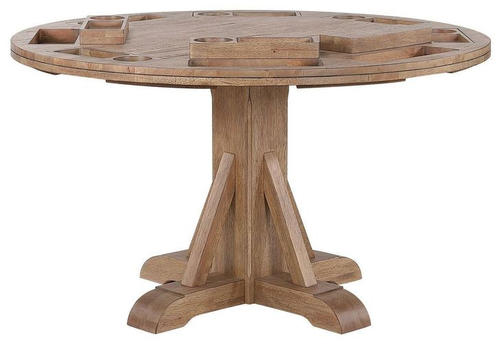 Brownstone Brown Round Game Room Set