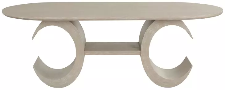 Gwendolyn Cerused Taupe 86" Oval Dining Table