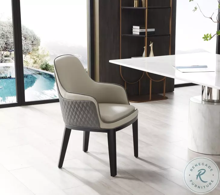 Brunswick Light And Dark Gray Arm Chair Set of 2