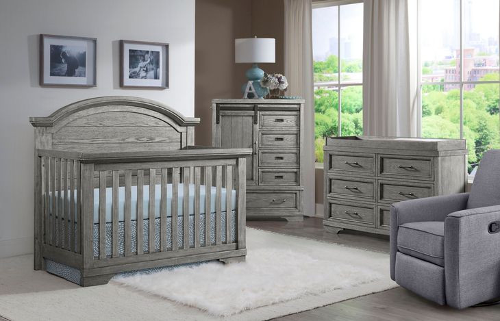 Foundry Brushed Pewter 5 Drawer Chifferobe