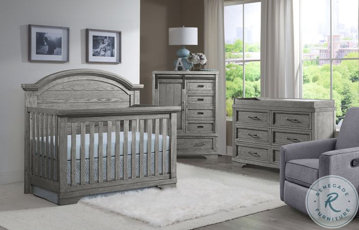 Foundry Brushed Pewter 2 Drawer Nightstand