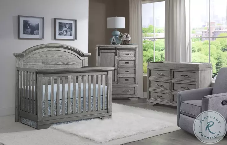 Foundry Brushed Pewter 2 Drawer Nightstand