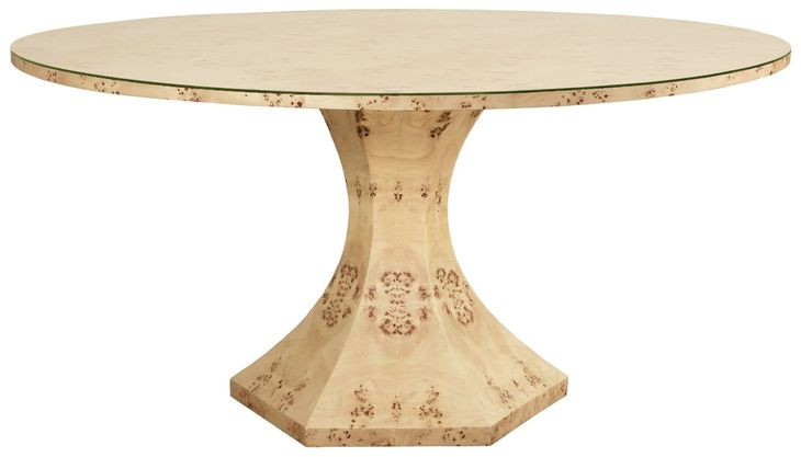 Bryce Brown 60" Round Glass Top Dining Table
