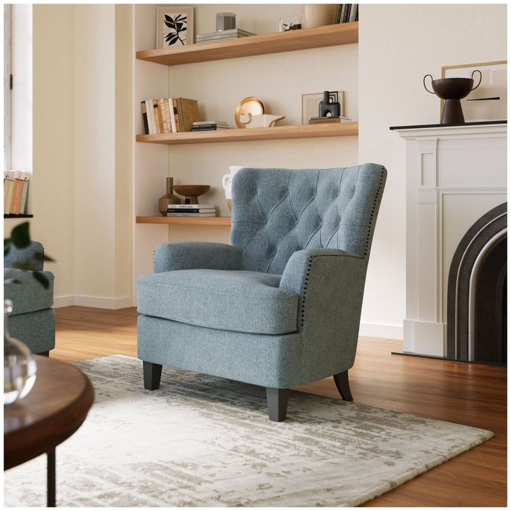 Bryson Blue Accent Chair