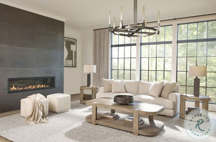 Tribeca Aurum Rectangular Cocktail Table with Storage Shelf