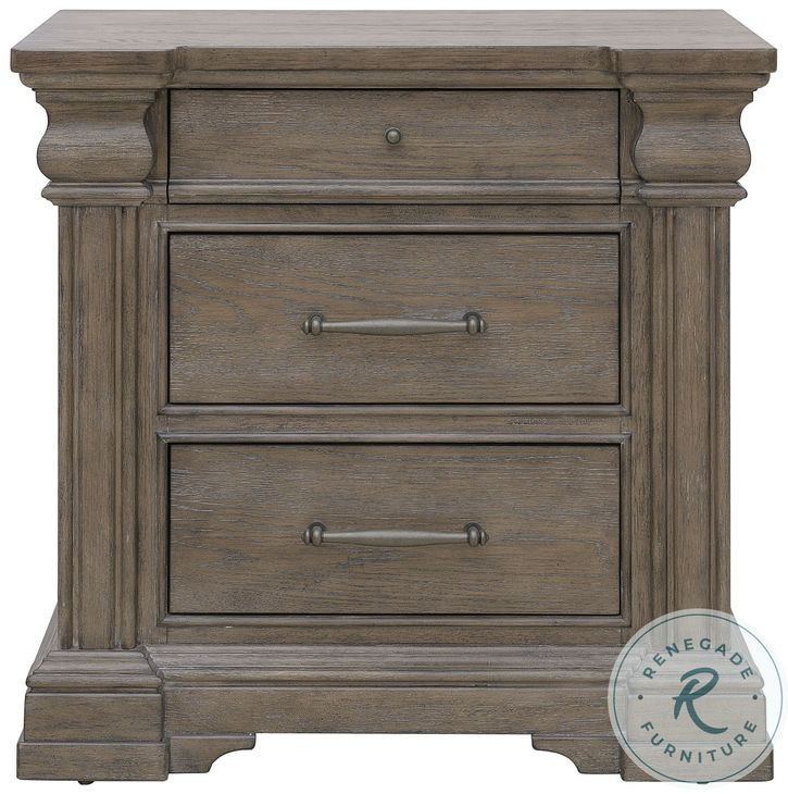 Madison Ridge Natural Bark 3 Drawer Nightstand