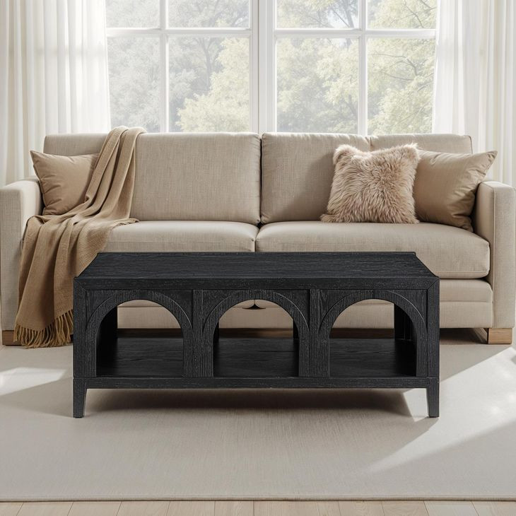 Fitzgerald Black Rectangular Coffee Table